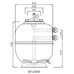    Evospace Cosmo .610 , DN40, H=735 , 