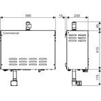   Tylo Steam Commercial 15  3x400V+N, 1/3x230V