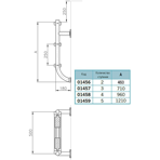      Split ladder Luxe AISI-316 4 