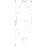    (LED) E14 Feron LB-97 16LED(7W) 2700K 